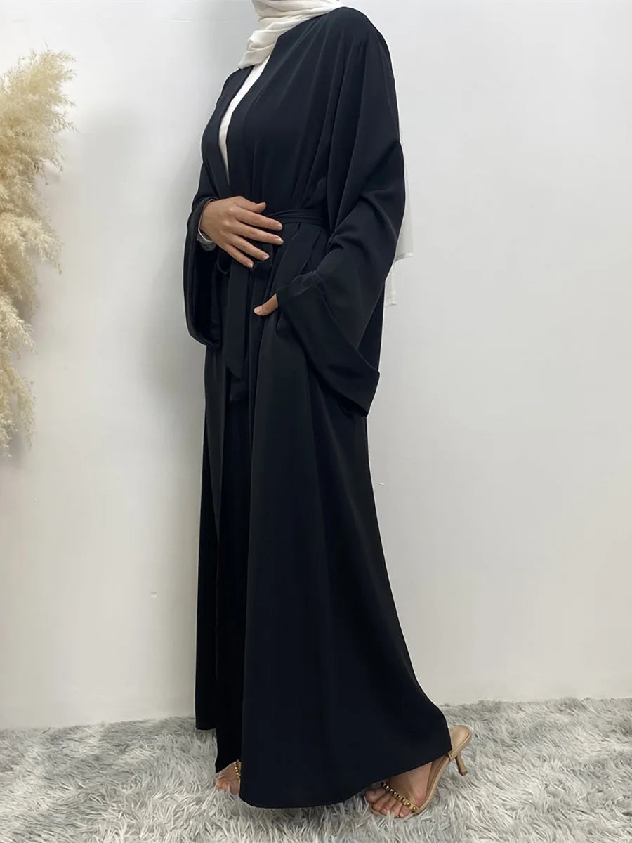 Chaomeng Ramadan Simple Open Abaya Dubai Turkey Kaftan Muslim For Women Kimono Modest Robe Femme Caftan Marocain Islam Clothing