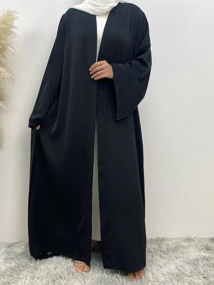 Chaomeng Ramadan Simple Open Abaya Dubai Turkey Kaftan Muslim For Women Kimono Modest Robe Femme Caftan Marocain Islam Clothing