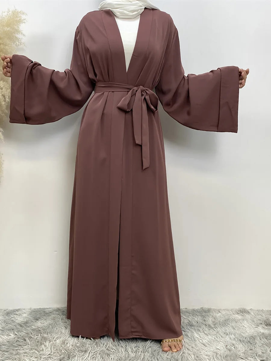 Chaomeng Ramadan Simple Open Abaya Dubai Turkey Kaftan Muslim For Women Kimono Modest Robe Femme Caftan Marocain Islam Clothing