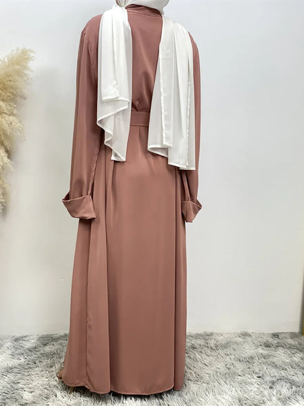 Chaomeng Ramadan Simple Open Abaya Dubai Turkey Kaftan Muslim For Women Kimono Modest Robe Femme Caftan Marocain Islam Clothing