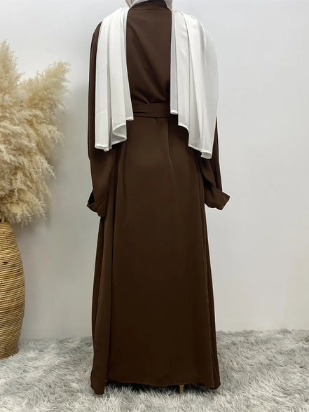 Chaomeng Ramadan Simple Open Abaya Dubai Turkey Kaftan Muslim For Women Kimono Modest Robe Femme Caftan Marocain Islam Clothing
