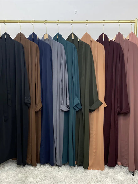 Chaomeng Ramadan Simple Open Abaya Dubai Turkey Kaftan Muslim For Women Kimono Modest Robe Femme Caftan Marocain Islam Clothing
