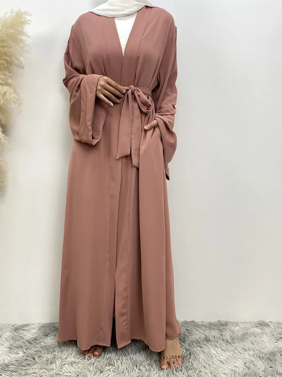 Chaomeng Ramadan Simple Open Abaya Dubai Turkey Kaftan Muslim For Women Kimono Modest Robe Femme Caftan Marocain Islam Clothing