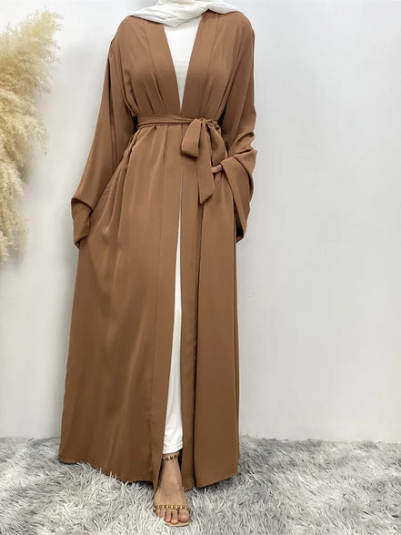 Chaomeng Ramadan Simple Open Abaya Dubai Turkey Kaftan Muslim For Women Kimono Modest Robe Femme Caftan Marocain Islam Clothing