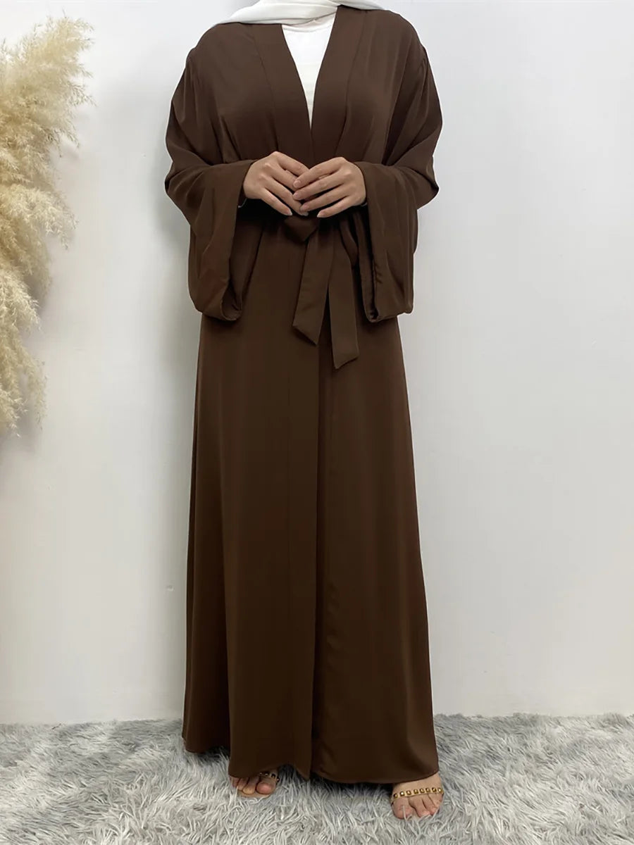 Chaomeng Ramadan Simple Open Abaya Dubai Turkey Kaftan Muslim For Women Kimono Modest Robe Femme Caftan Marocain Islam Clothing