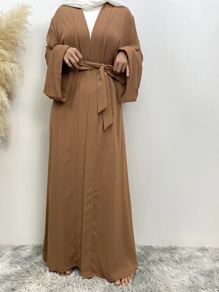 Chaomeng Ramadan Simple Open Abaya Dubai Turkey Kaftan Muslim For Women Kimono Modest Robe Femme Caftan Marocain Islam Clothing
