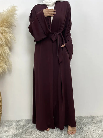 Chaomeng Ramadan Simple Open Abaya Dubai Turkey Kaftan Muslim For Women Kimono Modest Robe Femme Caftan Marocain Islam Clothing