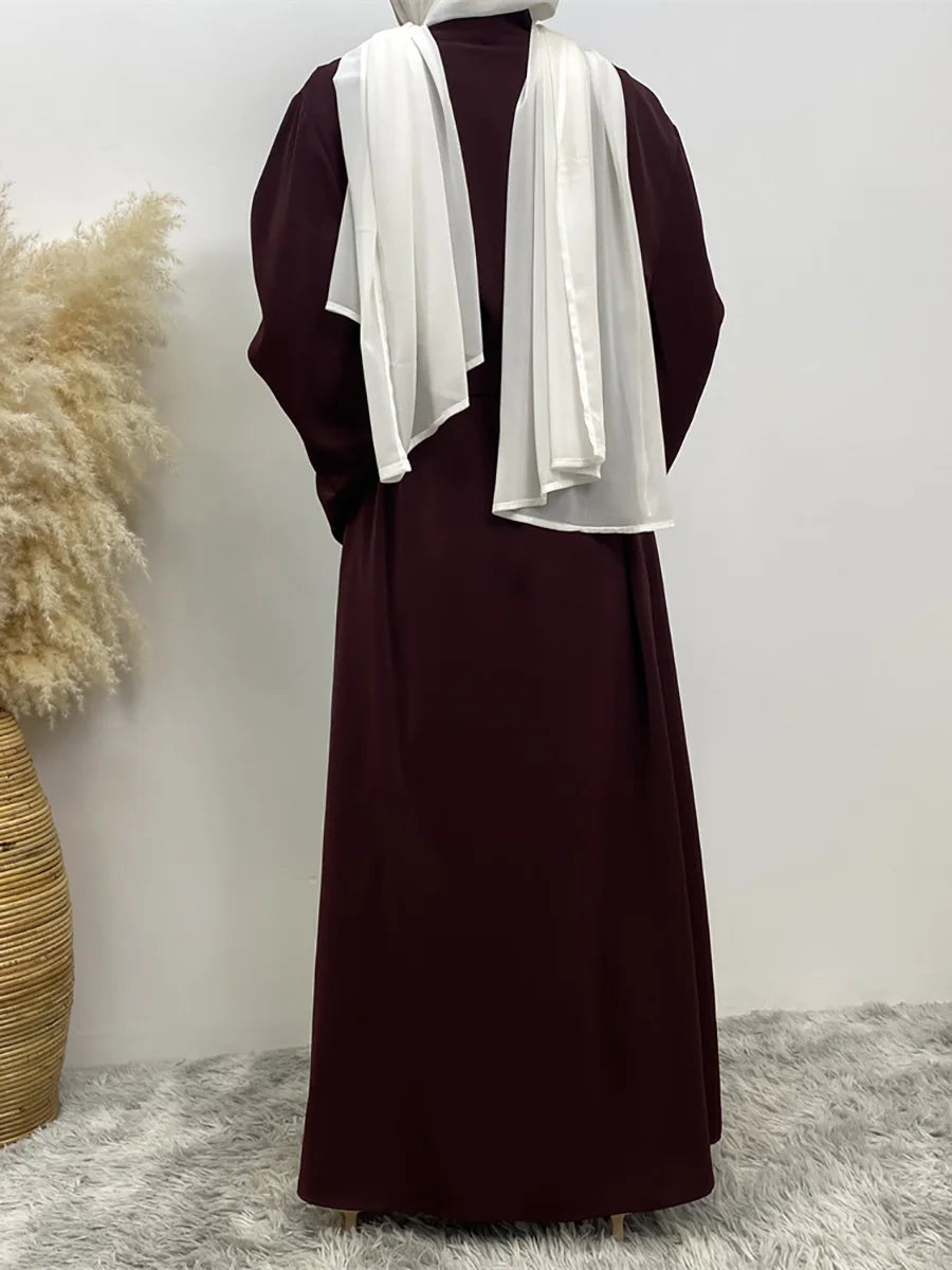 Chaomeng Ramadan Simple Open Abaya Dubai Turkey Kaftan Muslim For Women Kimono Modest Robe Femme Caftan Marocain Islam Clothing