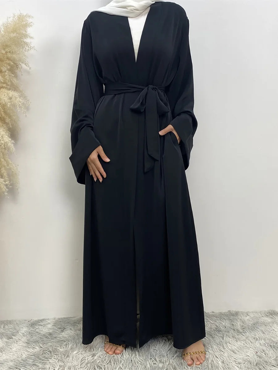 Chaomeng Ramadan Simple Open Abaya Dubai Turkey Kaftan Muslim For Women Kimono Modest Robe Femme Caftan Marocain Islam Clothing