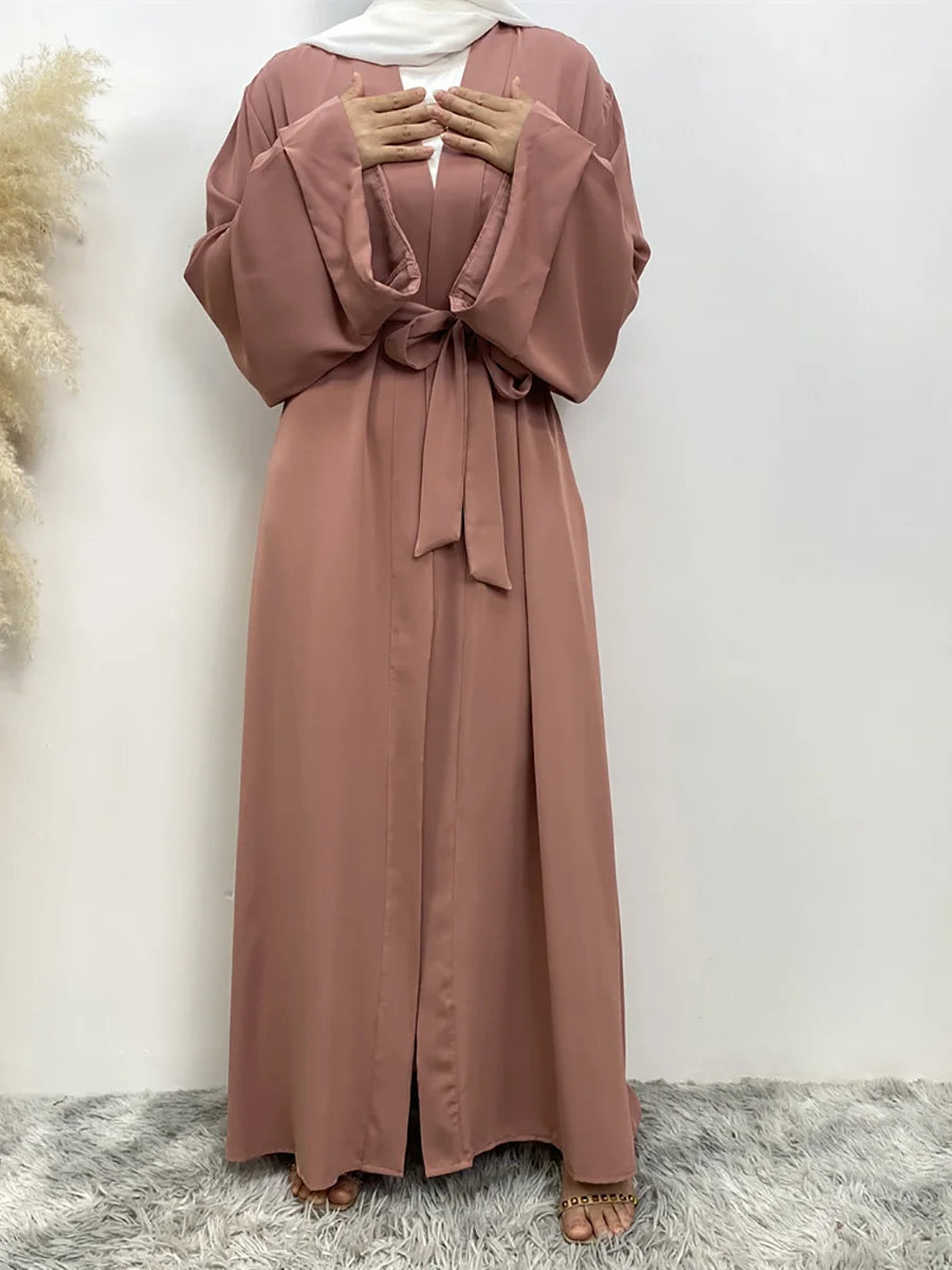 Chaomeng Ramadan Simple Open Abaya Dubai Turkey Kaftan Muslim For Women Kimono Modest Robe Femme Caftan Marocain Islam Clothing
