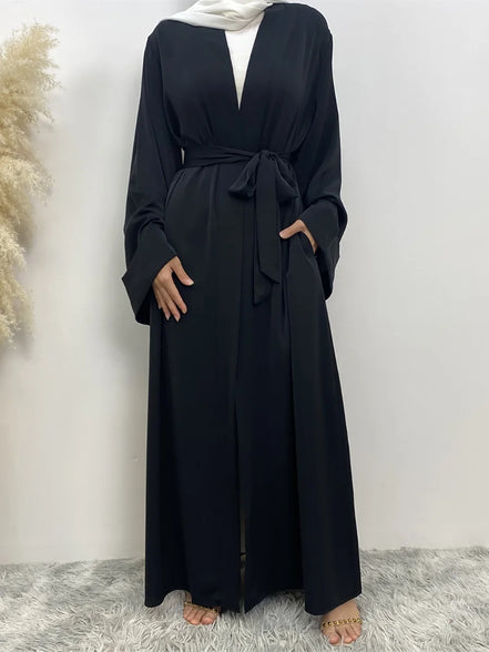 Chaomeng Ramadan Simple Open Abaya Dubai Turkey Kaftan Muslim For Women Kimono Modest Robe Femme Caftan Marocain Islam Clothing