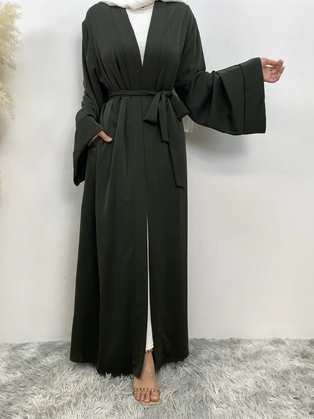 Chaomeng Ramadan Simple Open Abaya Dubai Turkey Kaftan Muslim For Women Kimono Modest Robe Femme Caftan Marocain Islam Clothing