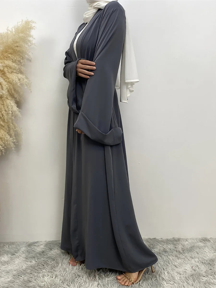 Chaomeng Ramadan Simple Open Abaya Dubai Turkey Kaftan Muslim For Women Kimono Modest Robe Femme Caftan Marocain Islam Clothing