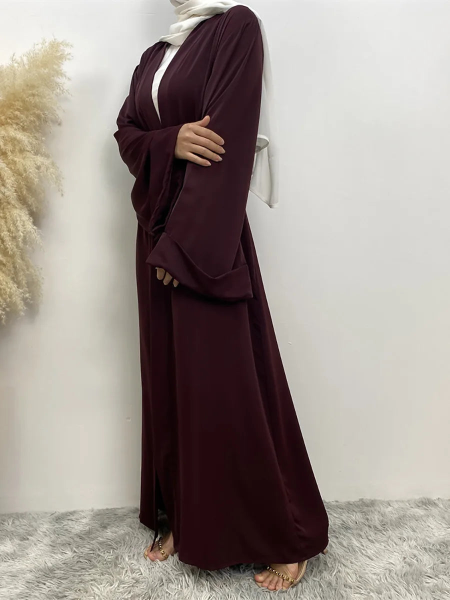 Chaomeng Ramadan Simple Open Abaya Dubai Turkey Kaftan Muslim For Women Kimono Modest Robe Femme Caftan Marocain Islam Clothing