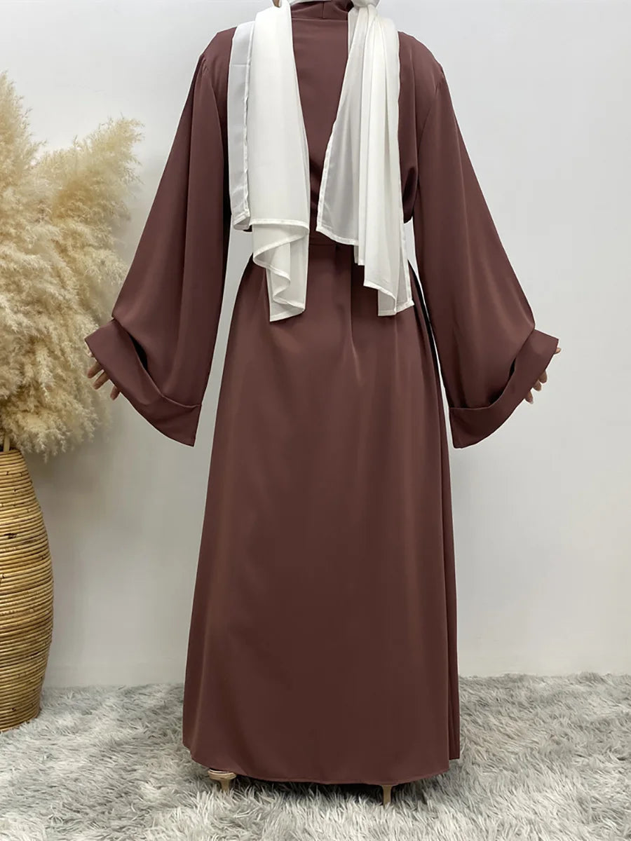 Chaomeng Ramadan Simple Open Abaya Dubai Turkey Kaftan Muslim For Women Kimono Modest Robe Femme Caftan Marocain Islam Clothing