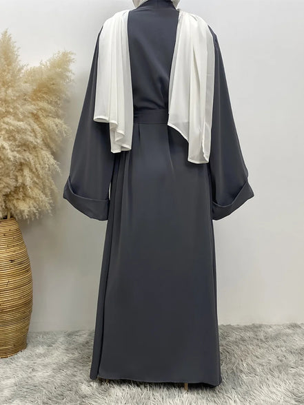 Chaomeng Ramadan Simple Open Abaya Dubai Turkey Kaftan Muslim For Women Kimono Modest Robe Femme Caftan Marocain Islam Clothing