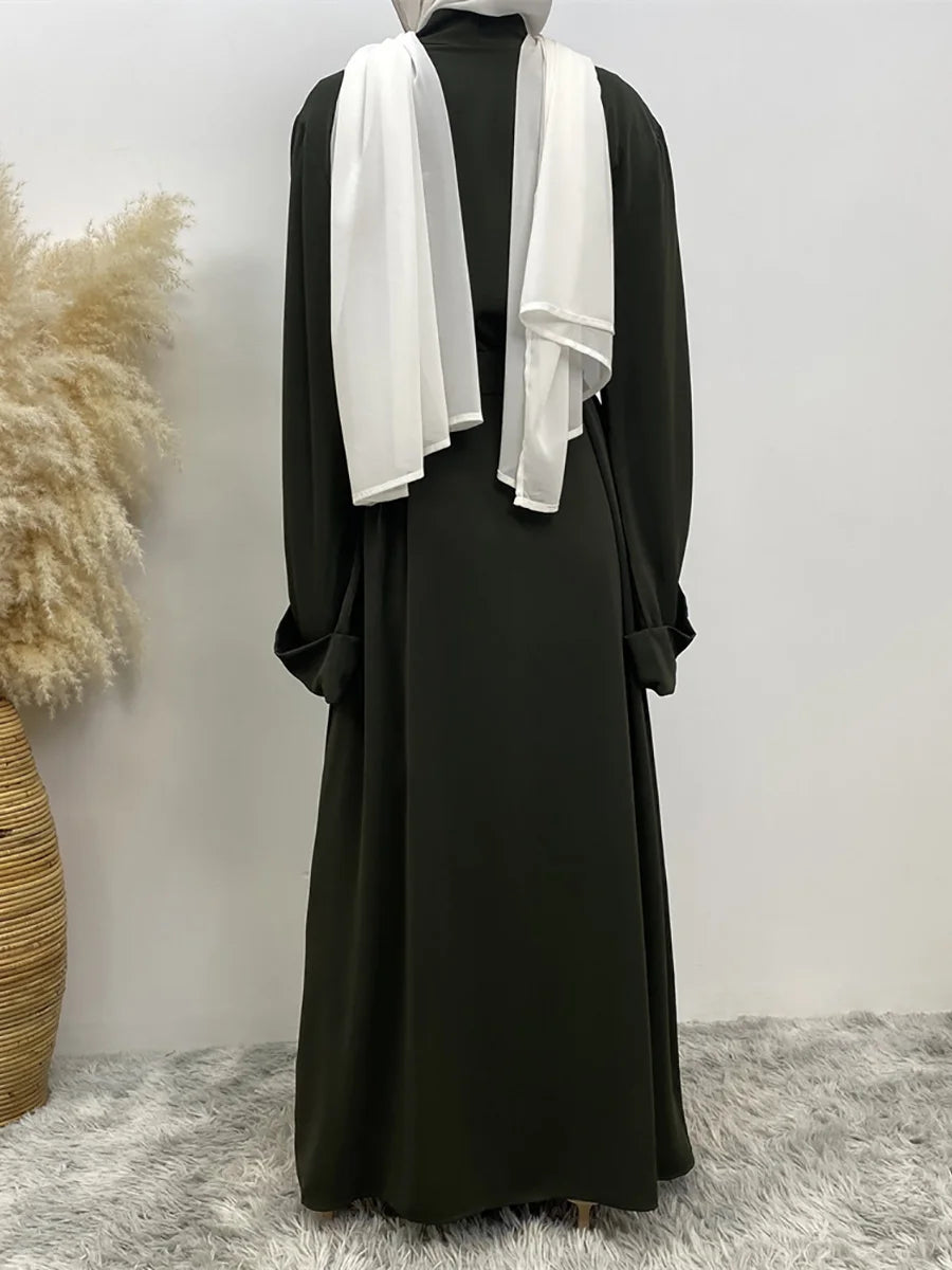 Chaomeng Ramadan Simple Open Abaya Dubai Turkey Kaftan Muslim For Women Kimono Modest Robe Femme Caftan Marocain Islam Clothing