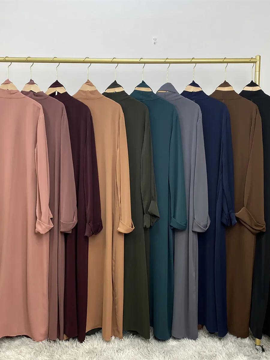 Chaomeng Ramadan Simple Open Abaya Dubai Turkey Kaftan Muslim For Women Kimono Modest Robe Femme Caftan Marocain Islam Clothing