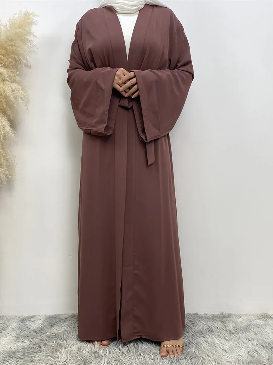 Chaomeng Ramadan Simple Open Abaya Dubai Turkey Kaftan Muslim For Women Kimono Modest Robe Femme Caftan Marocain Islam Clothing