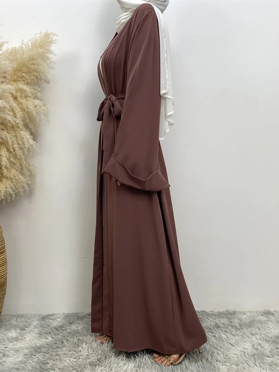 Chaomeng Ramadan Simple Open Abaya Dubai Turkey Kaftan Muslim For Women Kimono Modest Robe Femme Caftan Marocain Islam Clothing