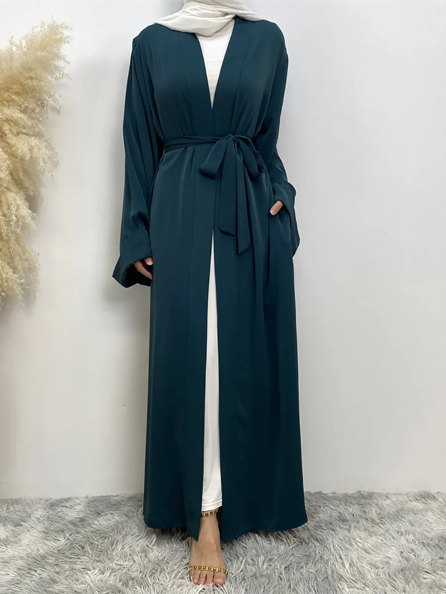 Chaomeng Ramadan Simple Open Abaya Dubai Turkey Kaftan Muslim For Women Kimono Modest Robe Femme Caftan Marocain Islam Clothing