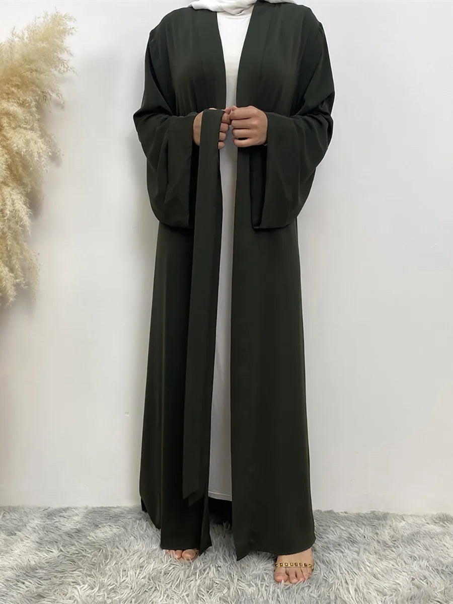 Chaomeng Ramadan Simple Open Abaya Dubai Turkey Kaftan Muslim For Women Kimono Modest Robe Femme Caftan Marocain Islam Clothing