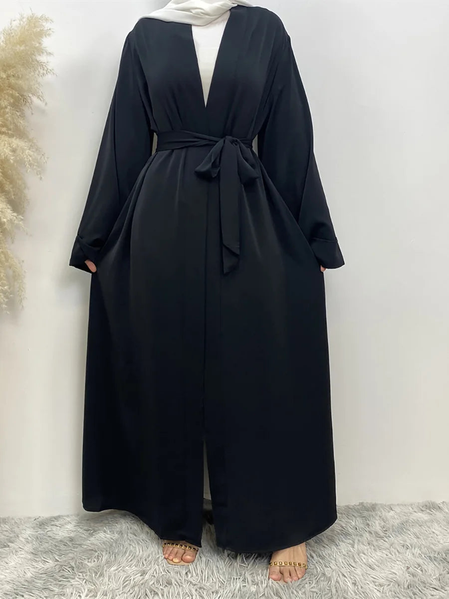 Chaomeng Ramadan Simple Open Abaya Dubai Turkey Kaftan Muslim For Women Kimono Modest Robe Femme Caftan Marocain Islam Clothing